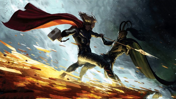 Epic Battle Between Thor and Loki