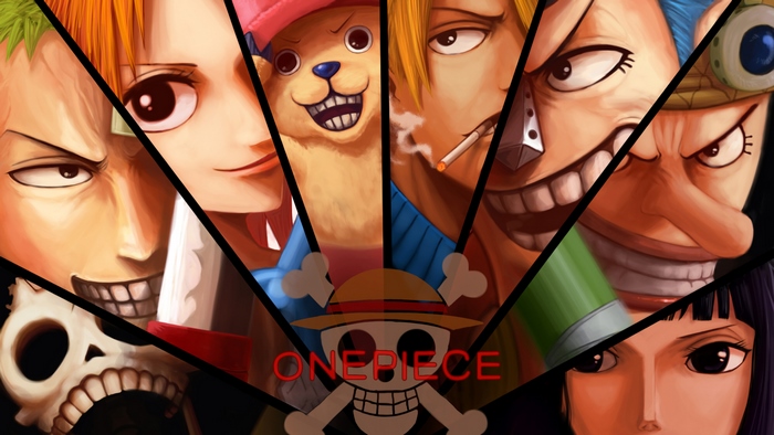 One Piece characters collage