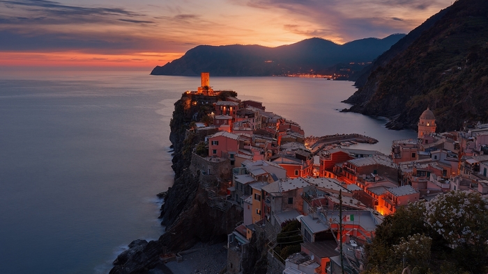 Vernazza, Cinque Terre at sunset