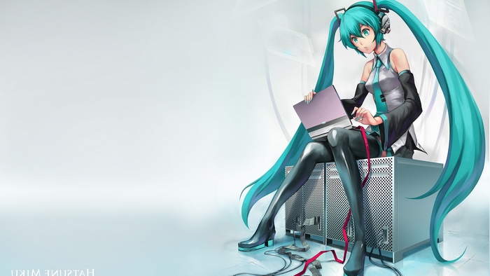 Hatsune Miku with Laptop
