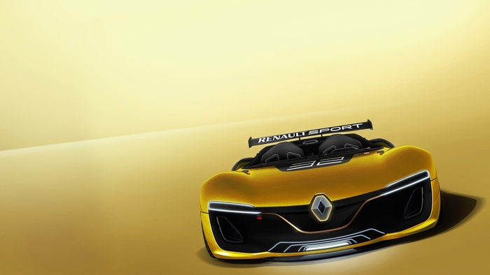 Yellow Renault Sport Spider concept car