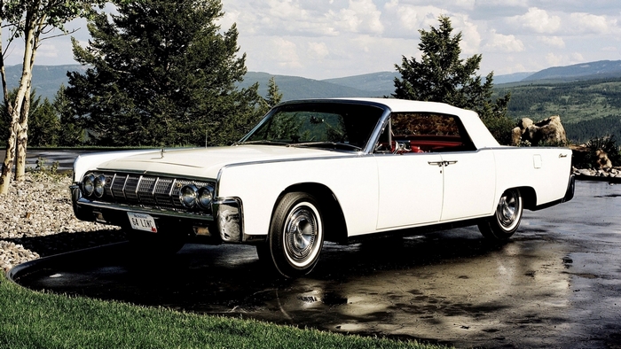 White 1964 Lincoln Continental Convertible