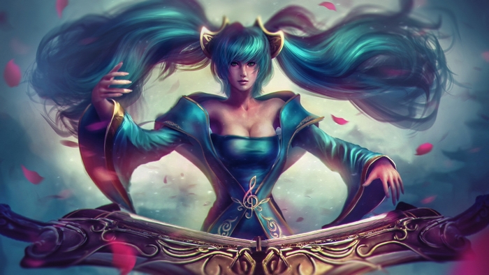 Sona from League of Legends in Fantasy Artwork