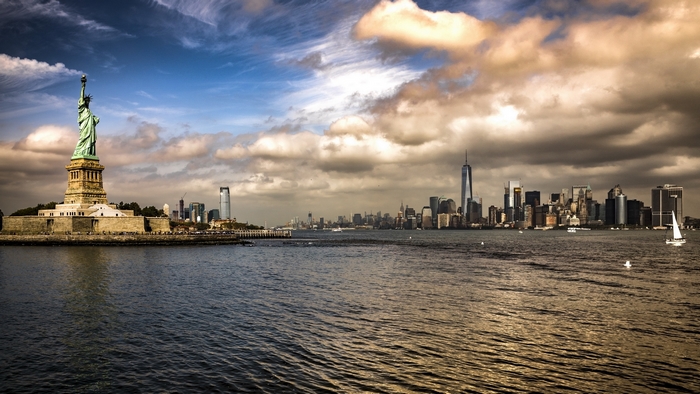 Statue of Liberty and New York City Skyline