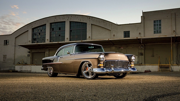 1955 Chevrolet Bel Air Classic Car at Dusk