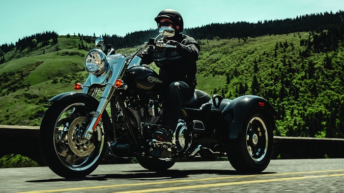 Harley Davidson Freewheeler Trike Motorcycle on Road