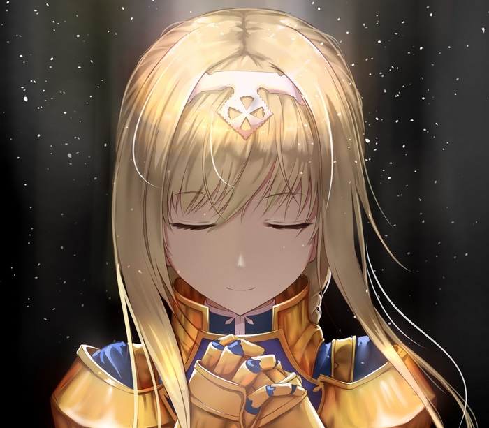 Alice Zuberg in Golden Armor