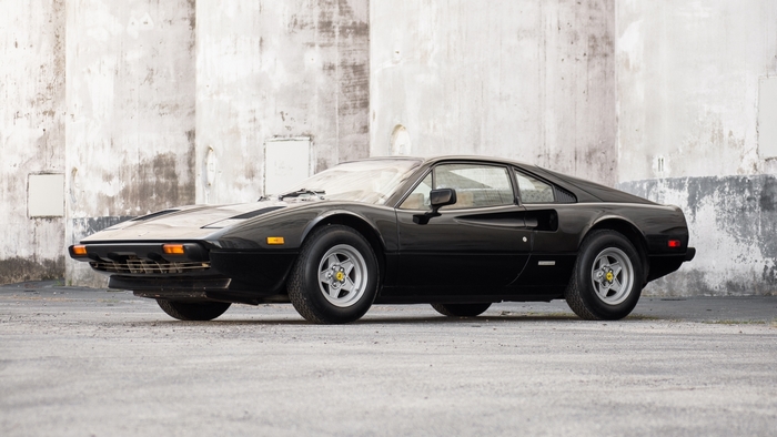 Black Ferrari 308 GTB sports car