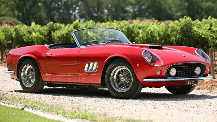 Red Vintage Ferrari Convertible Sports Car