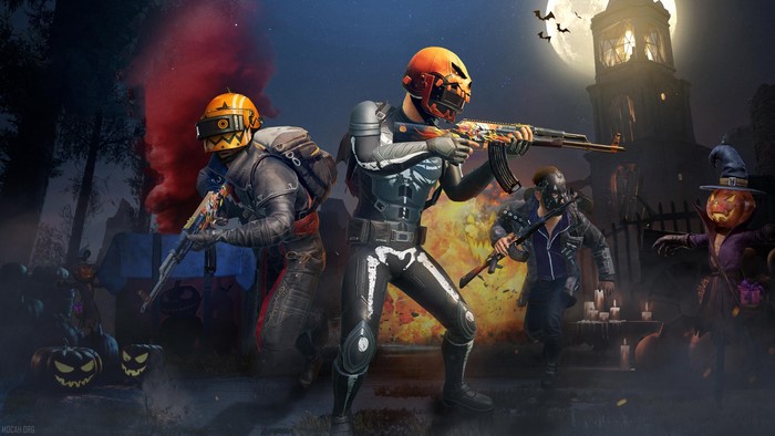 PUBG Halloween Night with Pumpkin Head Characters