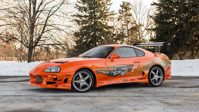 Orange Toyota Supra from The Fast and the Furious