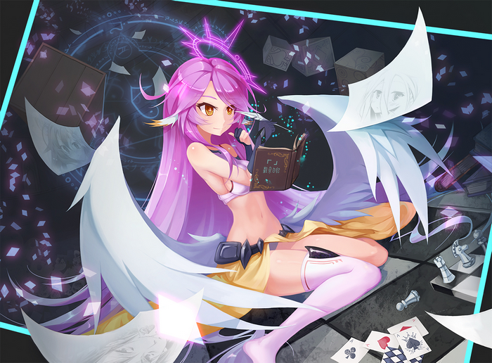 Jibril from No Game No Life reading a book