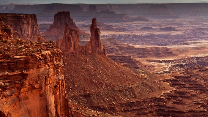 Majestic Desert Canyon Landscape at Sunset