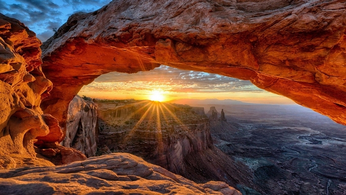 Sunrise through Mesa Arch, Canyonlands National Park