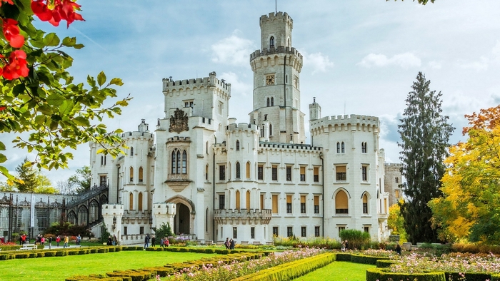 Hluboká Castle with Beautiful Gardens in Czech Republic