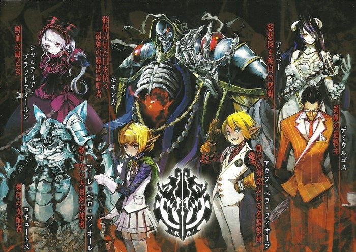 Overlord Characters: Momonga, Albedo, Shalltear, Demiurge, Aura, Mare, Cocytus