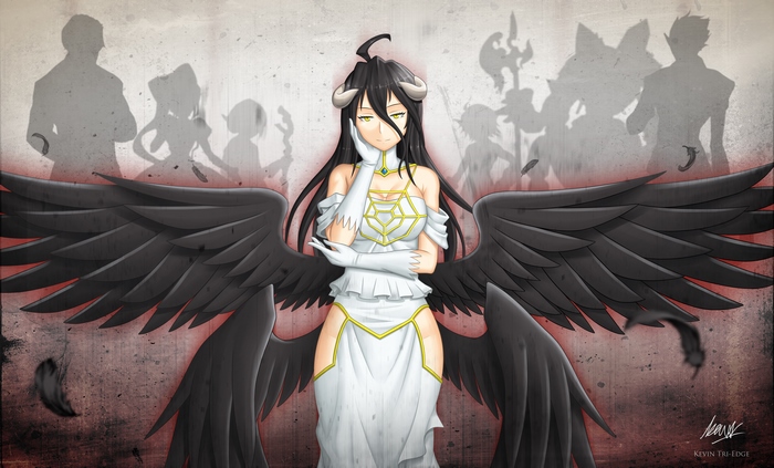 Albedo from Overlord with Black Wings