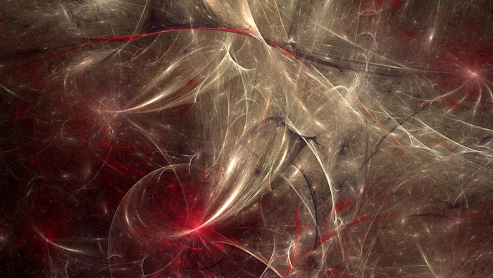 Ethereal Red and Beige Abstract Digital Art