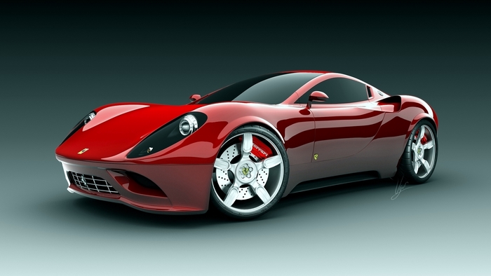 Red Ferrari concept car