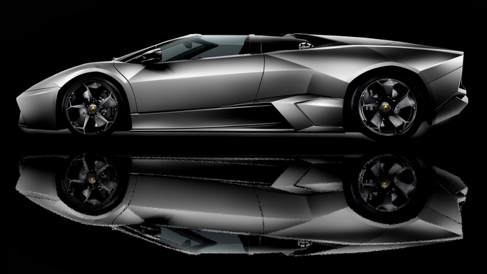 Silver Lamborghini Reventon Roadster