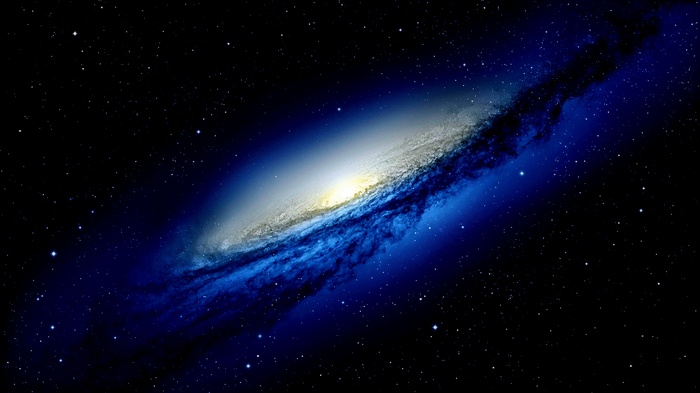 Galaxy in deep space with stars