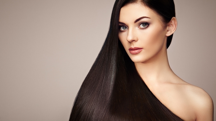 Woman with long dark hair