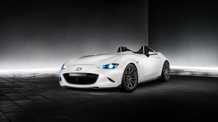 White Mazda Speedster concept car