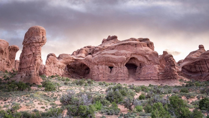 Rock formations in Arches National Park