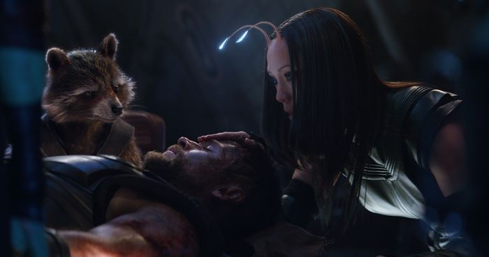 Thor, Mantis, and Rocket from Marvel Comics