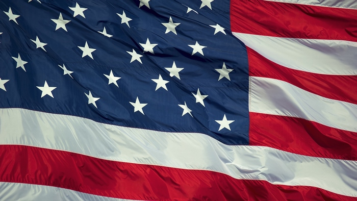 Close-up of the American flag