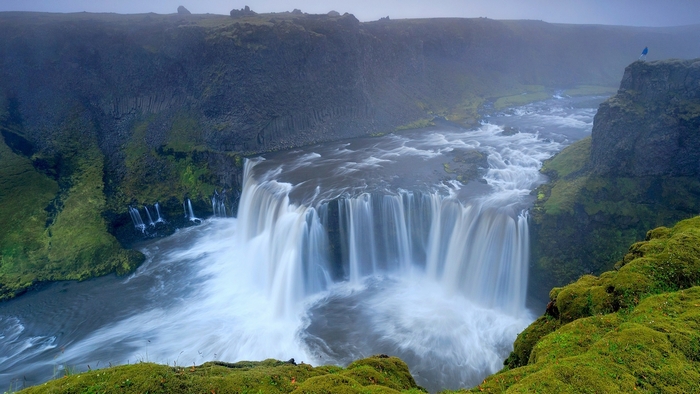 Waterfall in Iceland Highlands