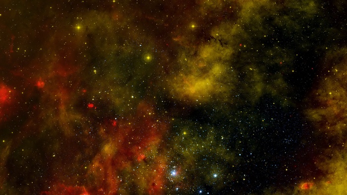 Colorful nebula with stars in deep space