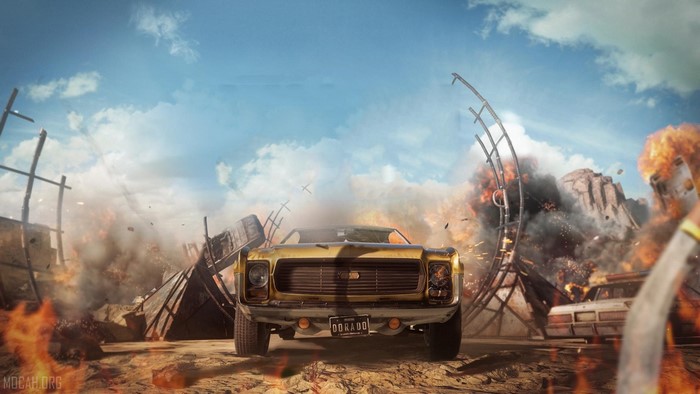 PUBG Golden Dorado Car Amidst Explosions