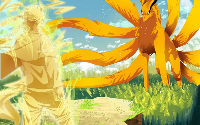 Naruto Uzumaki and Kurama from Naruto