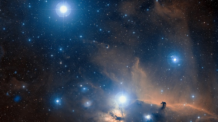 Horsehead Nebula and stars in deep space