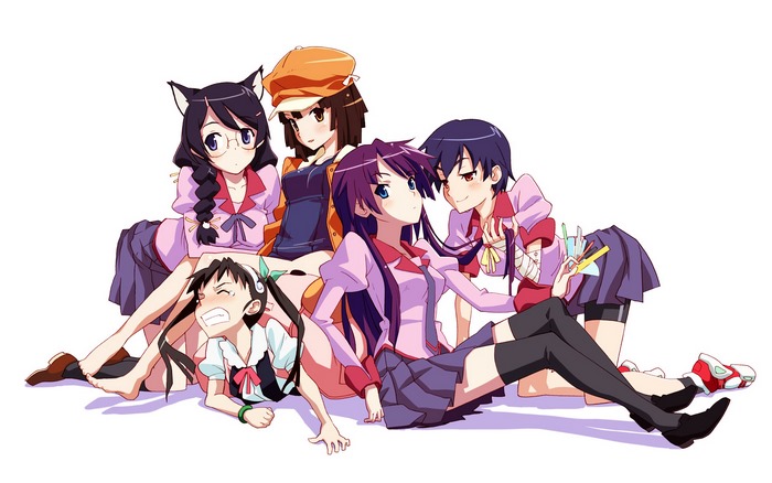 Mayoi Hachikuji and friends from Monogatari Series