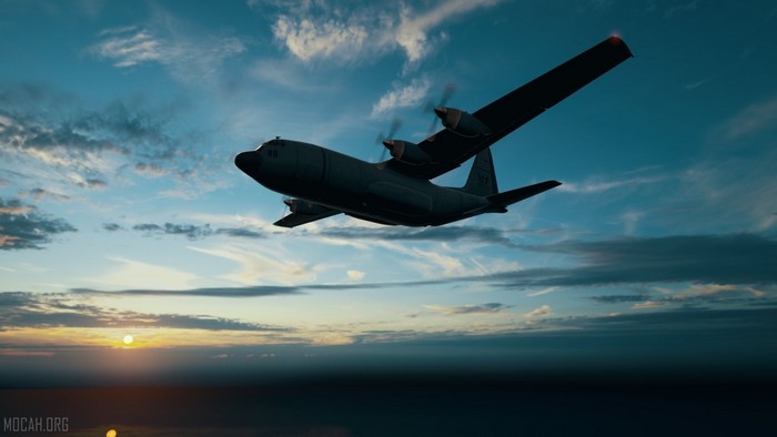 PUBG Military Plane Flying at Sunset