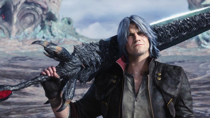 Dante From Devil May Cry Holding Massive Sword