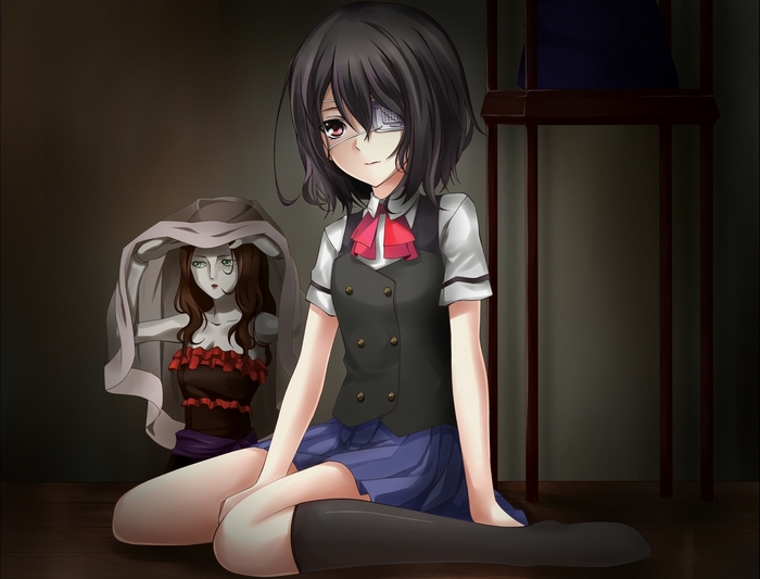 Mei Misaki with a doll