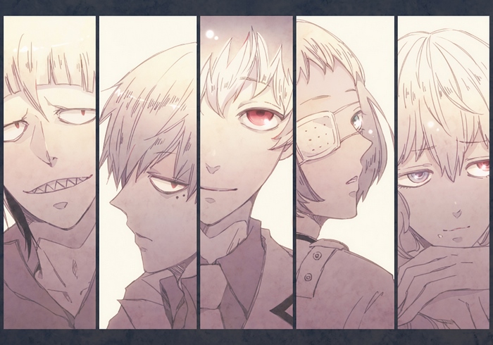 Tokyo Ghoul characters collage