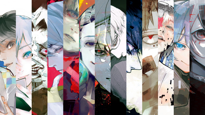 Tokyo Ghoul:re characters collage