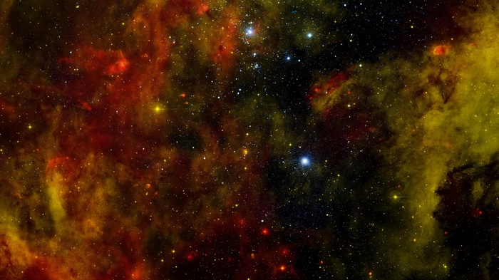 Nebula with stars and gas clouds