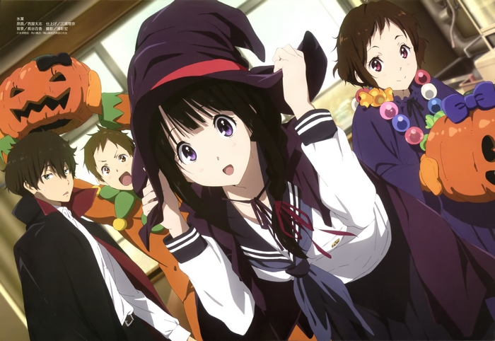 Eru Chitanda and friends in Halloween costumes