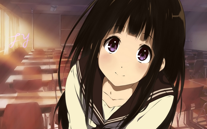 Eru Chitanda in a Classroom