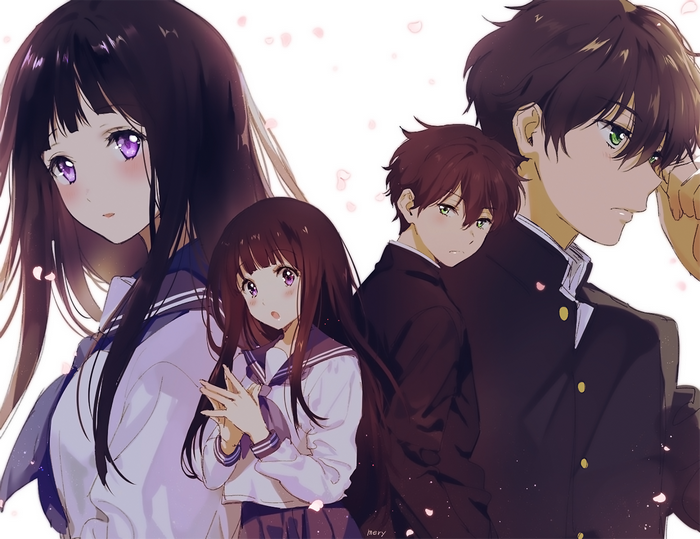 Eru Chitanda and other characters from Hyouka