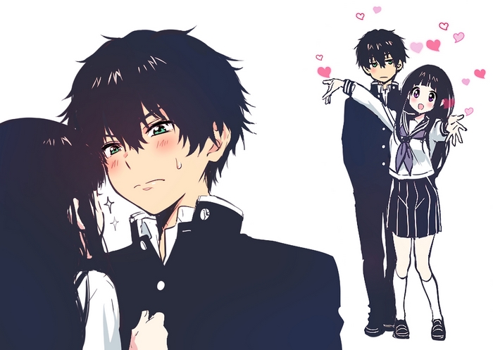 Hyouka Eru Chitanda and Oreki Houtarou
