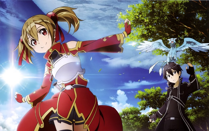 Silica and Kirito from Sword Art Online