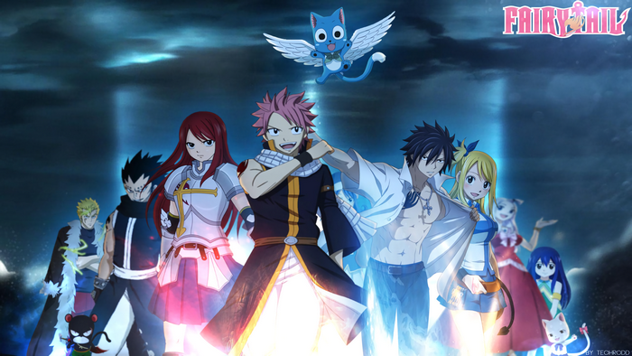 Fairy Tail characters with Happy