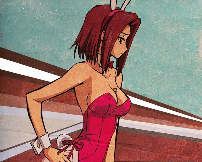 Kallen Kōzuki from Code Geass in bunny outfit