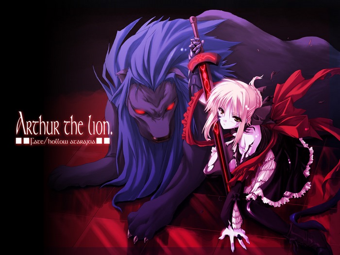 Saber Alter and Arthur the Lion from Fate/hollow ataraxia